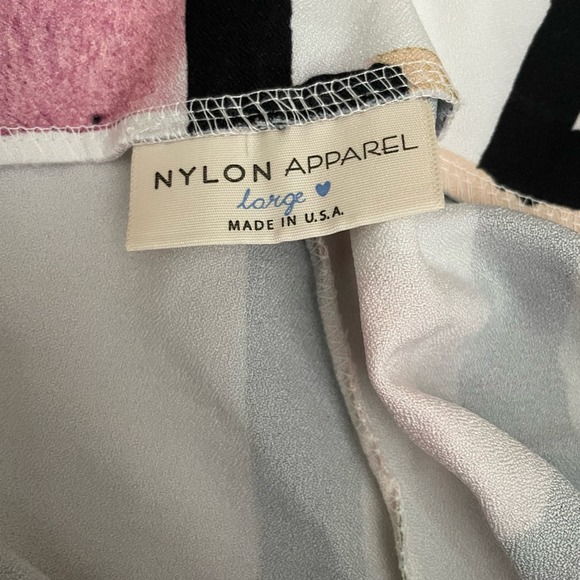 Colorful Geometric Abstract High Waisted Palazzo Pants Women’s Large NWOT - Picture 9 of 9